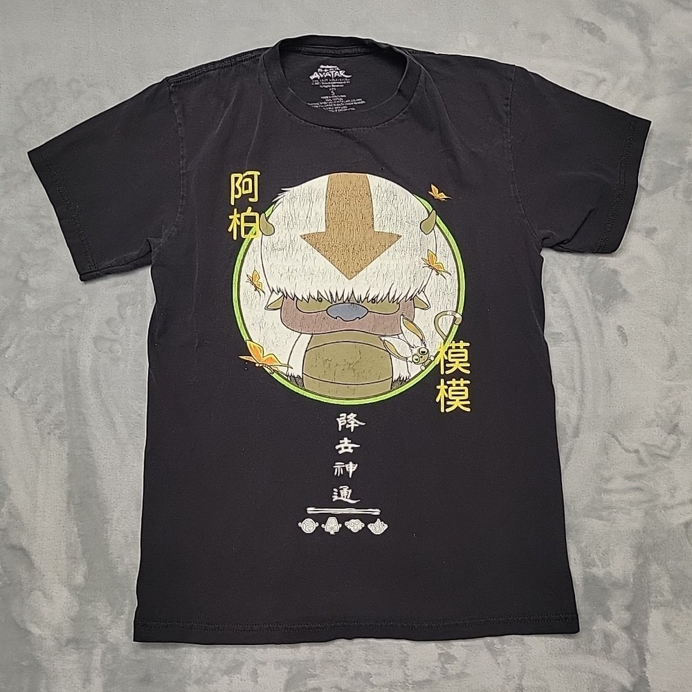 Avatar The Last Airbender Shirt Mens Small Black Appa Graphic Tee Nickelodeon